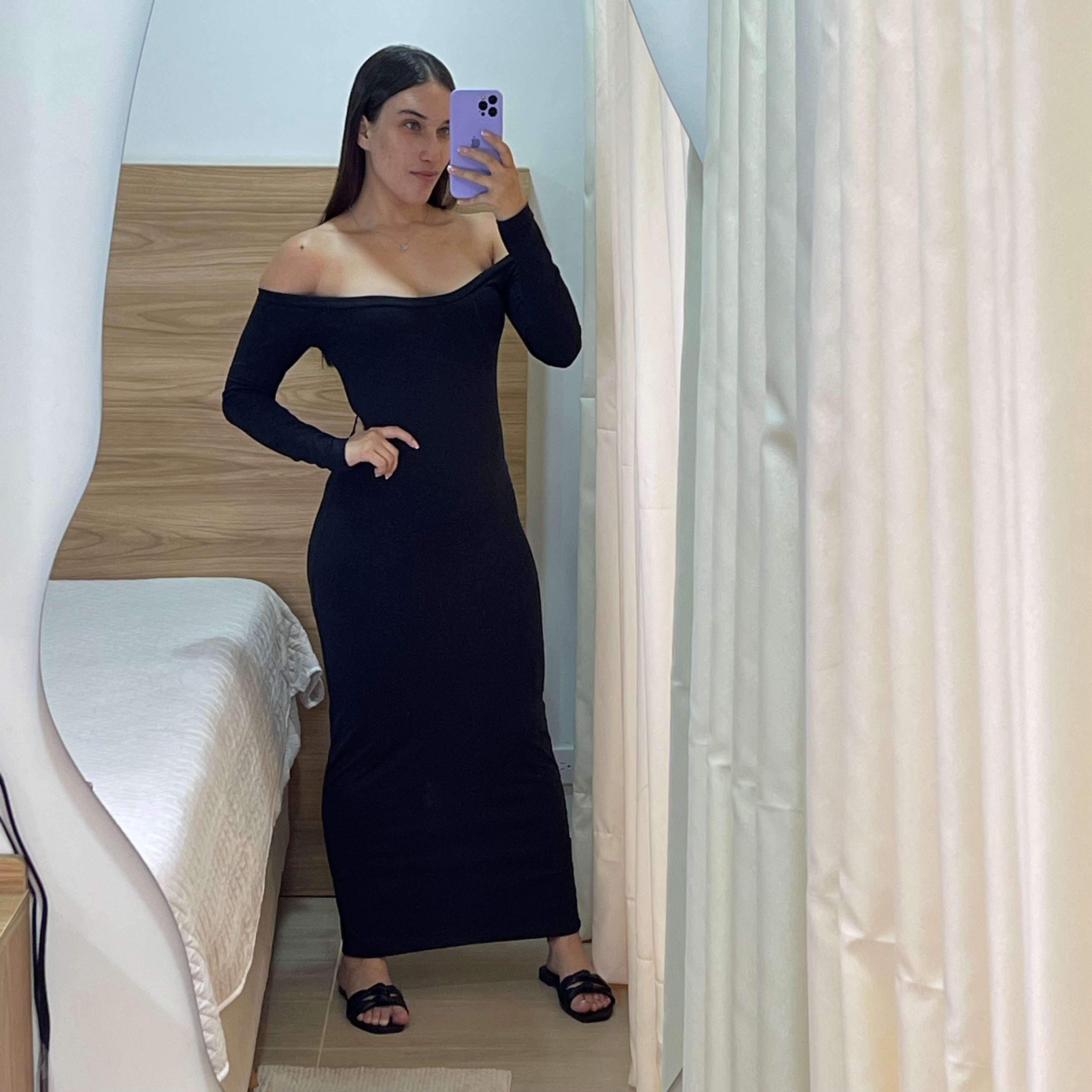 Vestido Cuello Bandeja ML