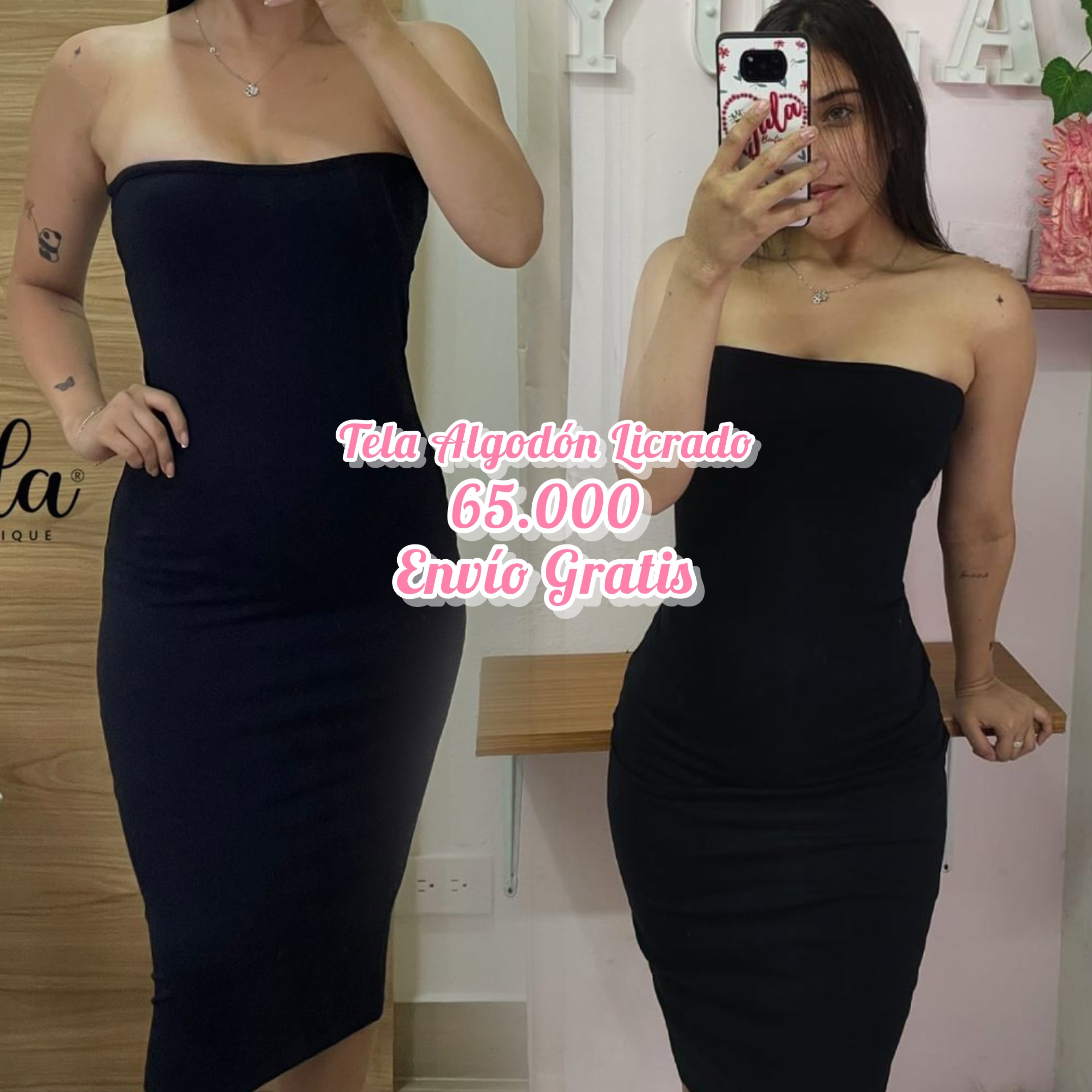 VESTIDOS STRAPLESS