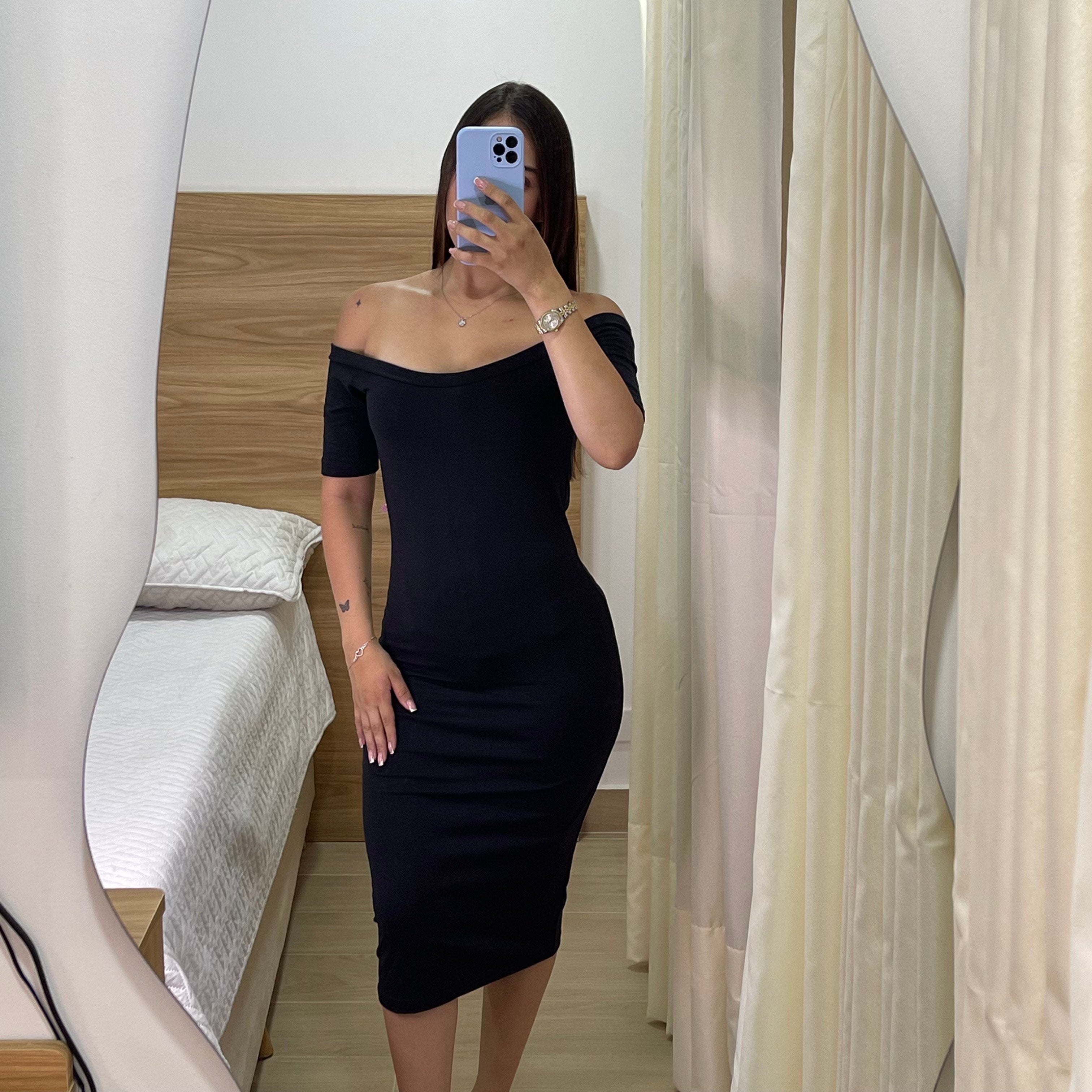 Vestido Cuello Bandeja